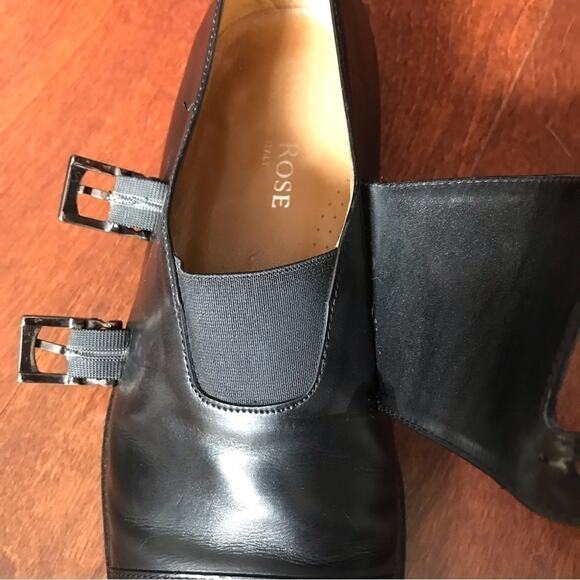 Taryn Rose Men’s Black Leather Double Monk Shoes, Size 9.5
